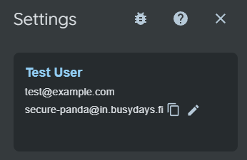 Sähköpostiasetukset