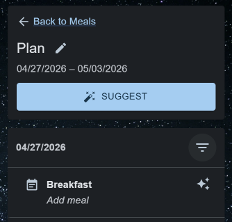 Meal Plan Details